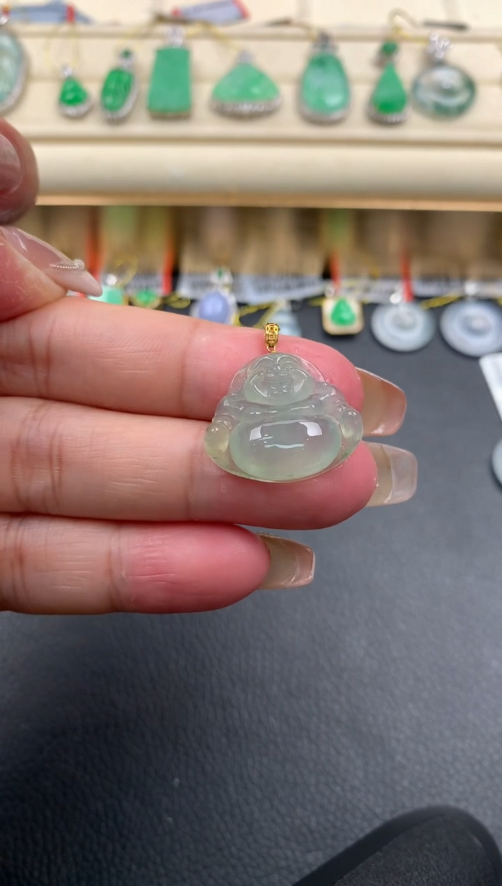 【闪购商品】翡翠颈饰18K金镶嵌Q72       