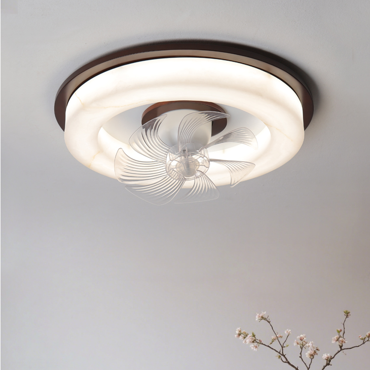 卧室灯风扇吸顶灯2025新款中古复古静音电扇一体大风力主卧房间灯