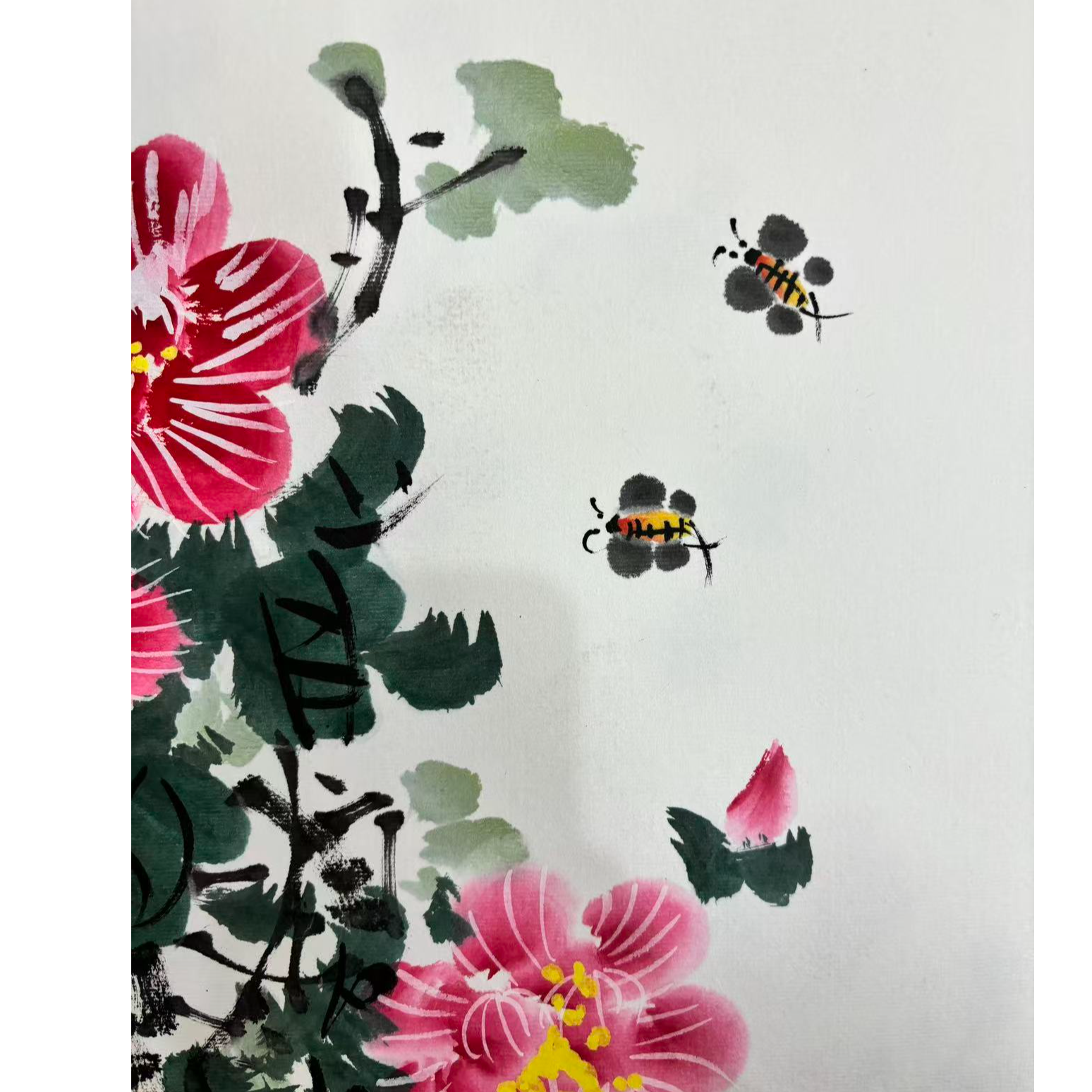 沈石田老师1pc花鸟+书法作品
