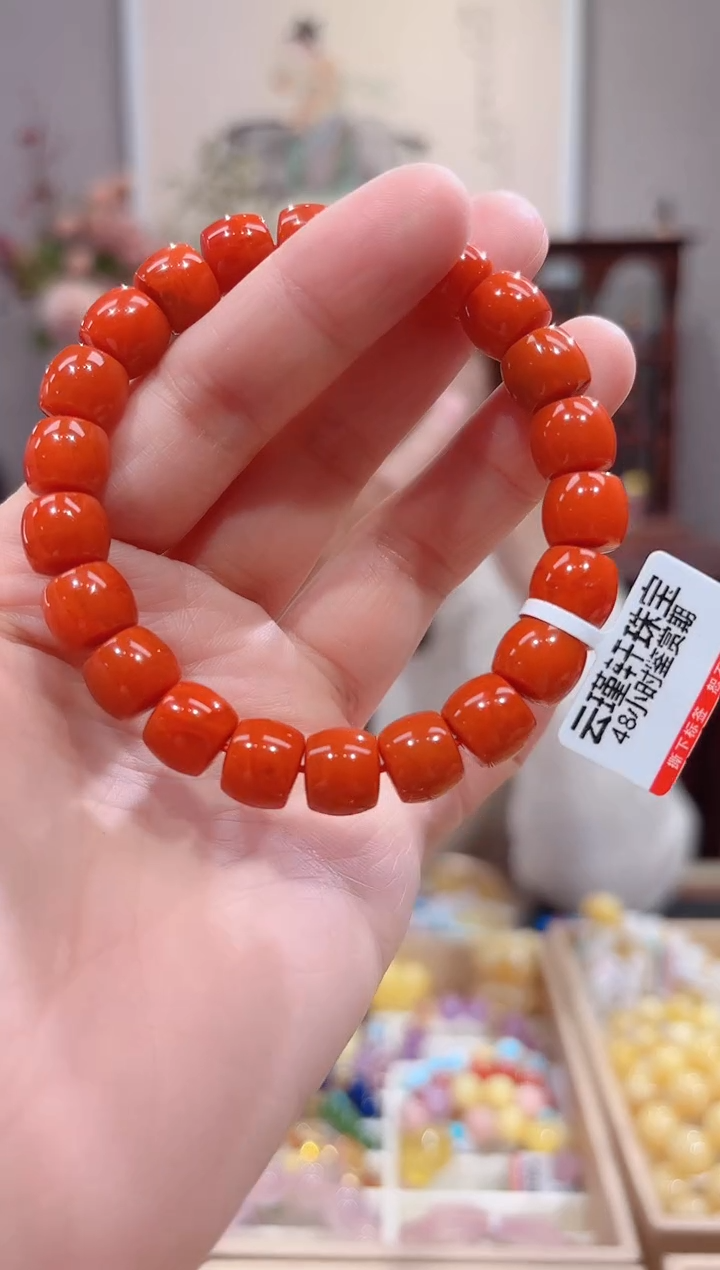 【闪购商品】南红玛瑙手串未镶嵌设计款珠串10.3