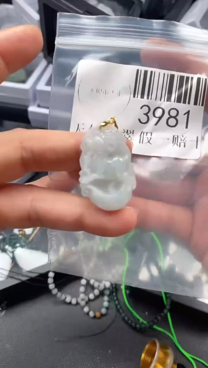 翡翠未镶嵌吊坠(不含链)3981