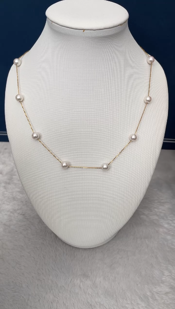 【闪购商品】海水珍珠颈饰未镶嵌AK满天星7-8mm（多样性发一）