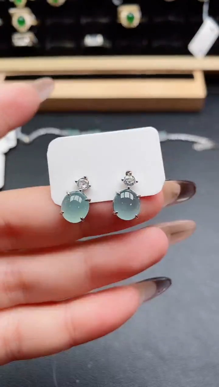 银S925镶嵌戒指翡翠1