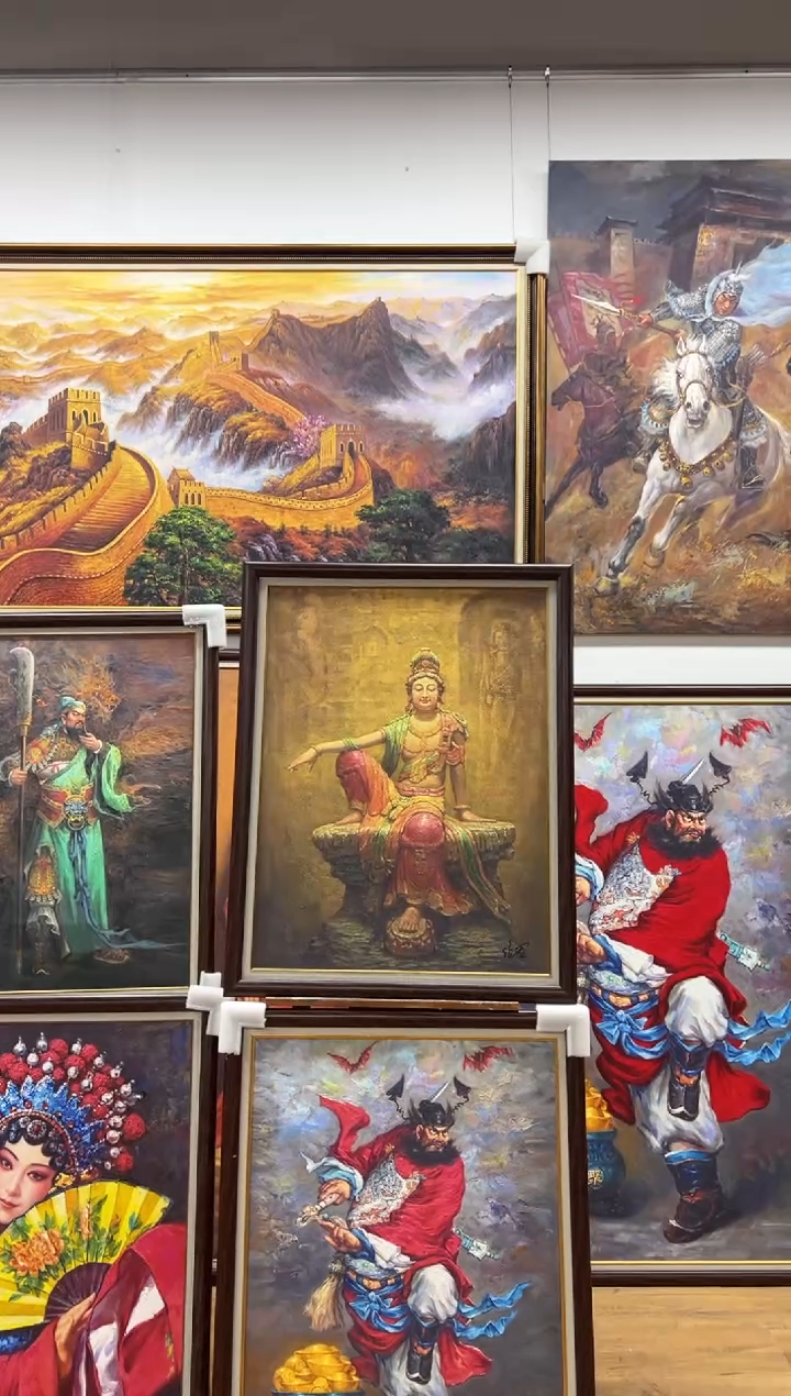 书法水月观音 带框70*90