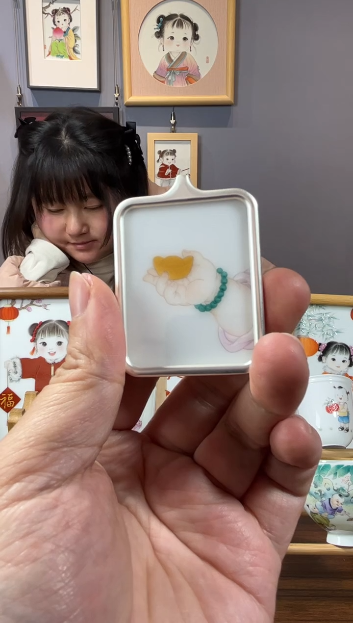 景德镇手绘珐琅彩童趣