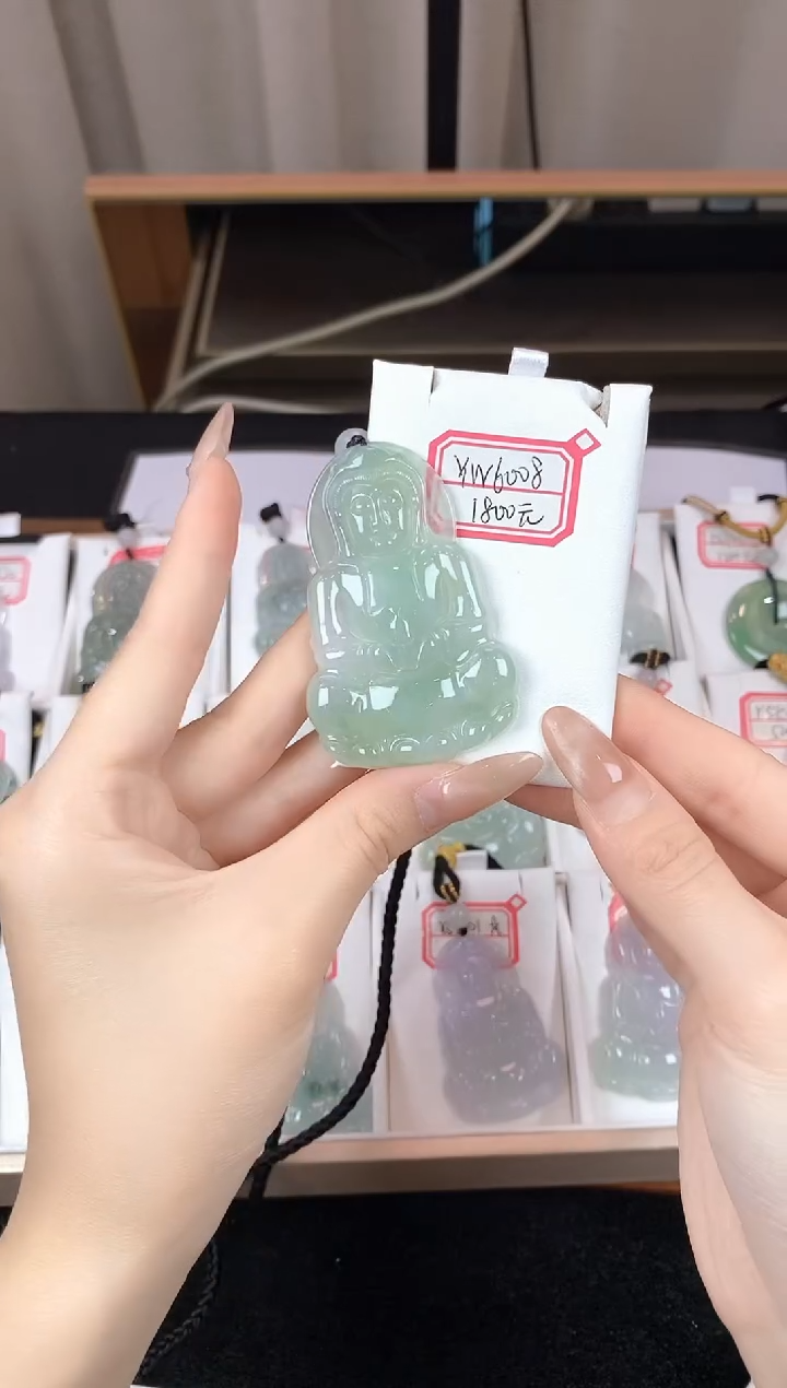 翡翠未镶嵌颈饰YW6008翡翠高冰大观音