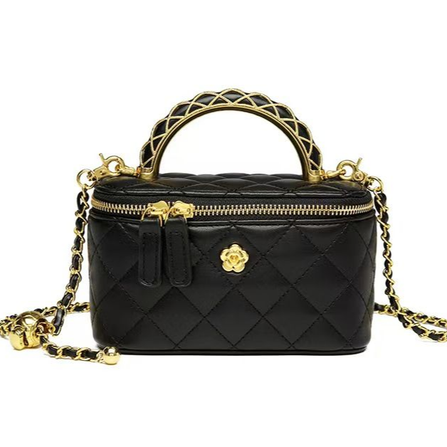 小方包菱格链条包复古风盒子包时尚单肩斜挎包潮流JJ003