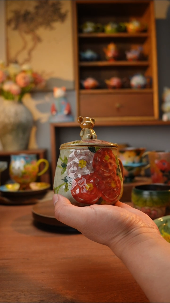 瓷片景德镇手工手绘釉下彩高温瓷