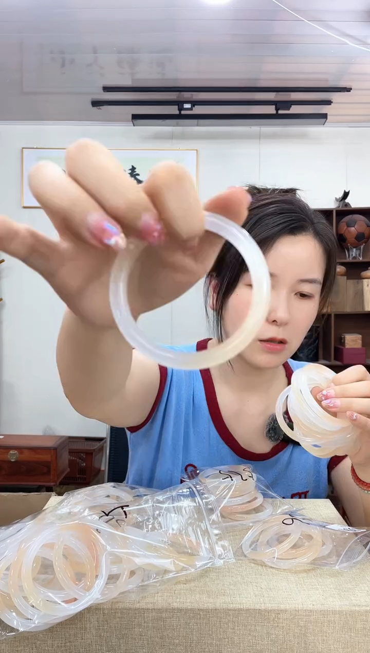 乌木类端景台399丝丝木镯子木木61-62圈口