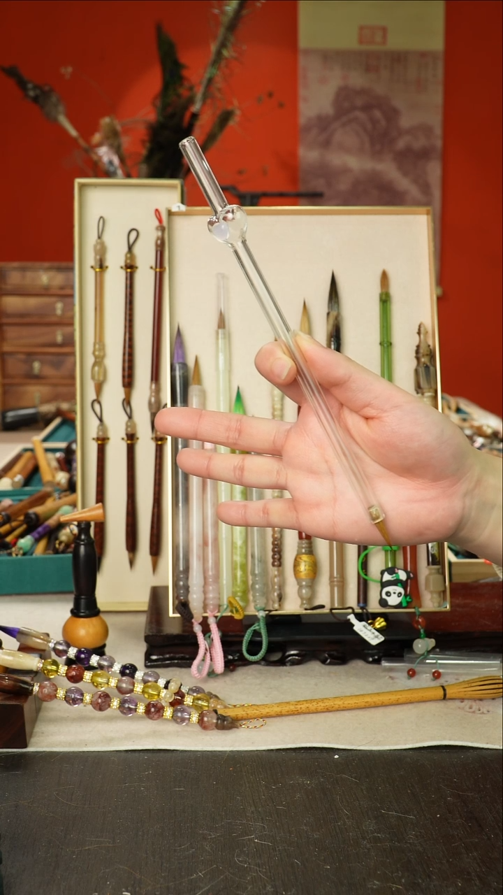 339号闪孤品高货毛笔链接 清水试笔 蘸墨不退