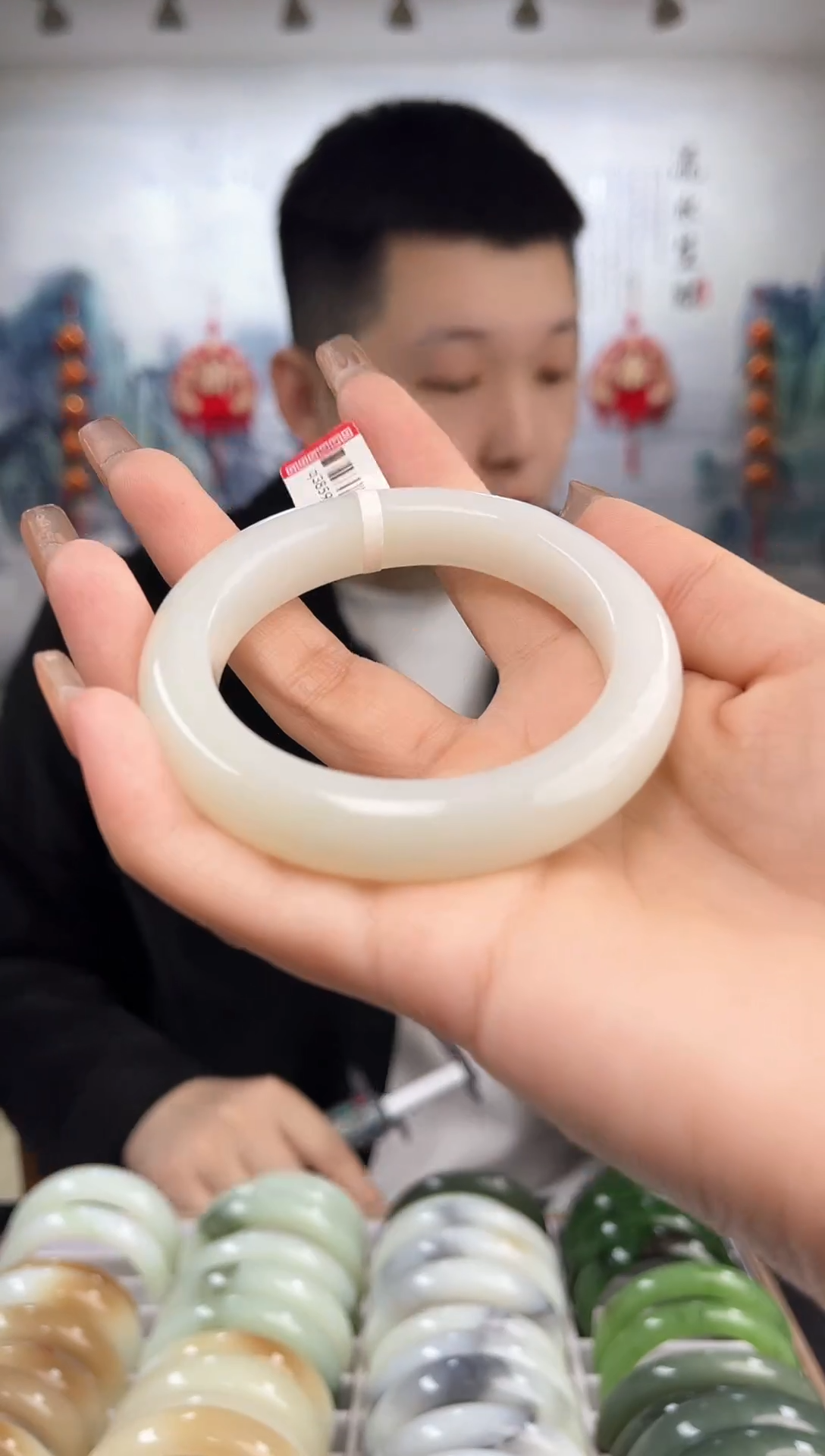 【闪购商品】和田玉手镯未镶嵌55圈口2159