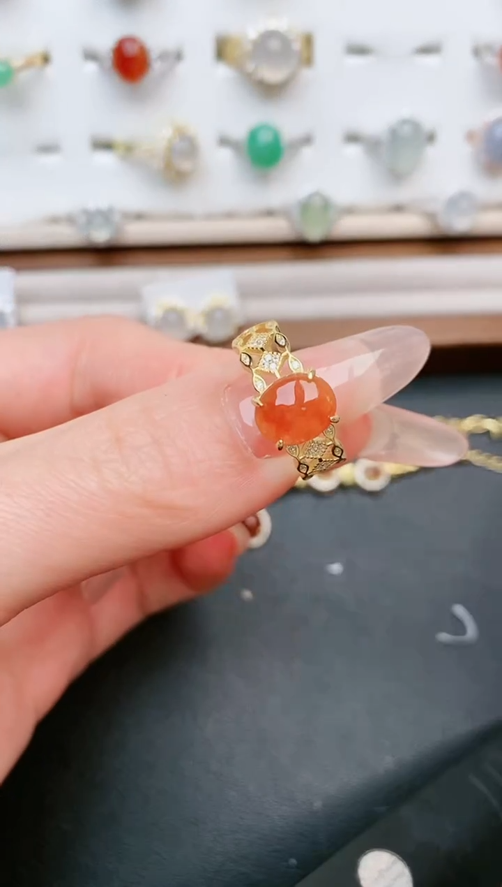 【闪购商品】翡翠戒指银S925镶嵌....