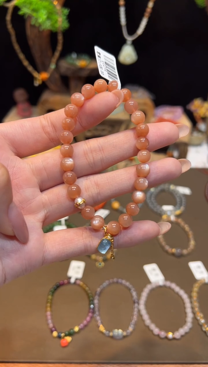 未镶嵌手链长石手饰@@D3294