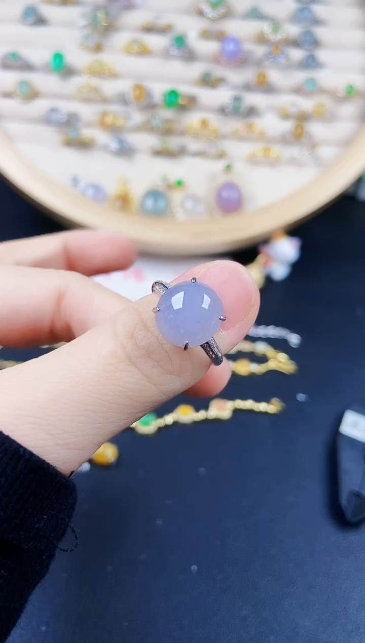 【闪购商品】翡翠戒指银S925镶嵌10011222