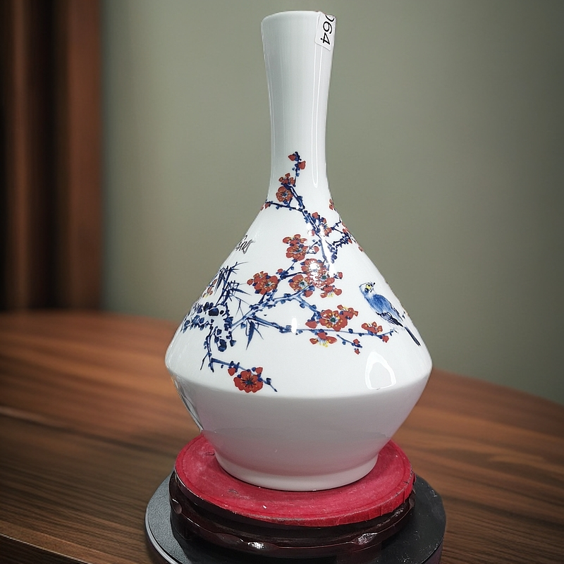 景德镇凃玉平老师手工手绘花瓶