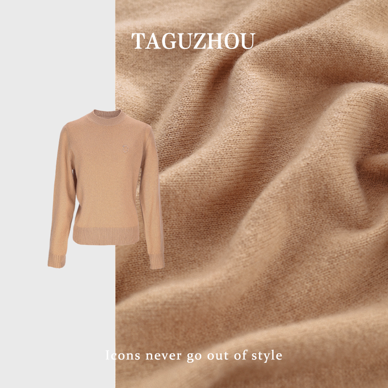 粥粥# 柔氤暖缎~25秋冬纯色保暖羊毛半高领字母图案时尚针织毛衣