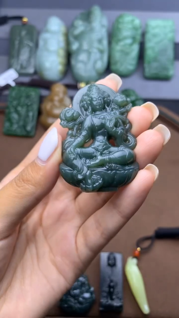 和田玉未镶嵌吊坠(不含链)挂件拍一发一