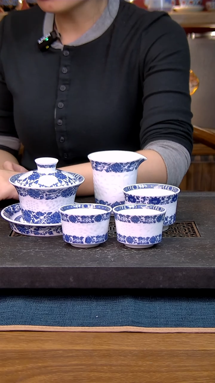  简装家用款5件套 白瓷陶瓷茶具