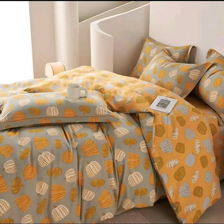 诗澜双层纱床单四季可用双人单人碎花