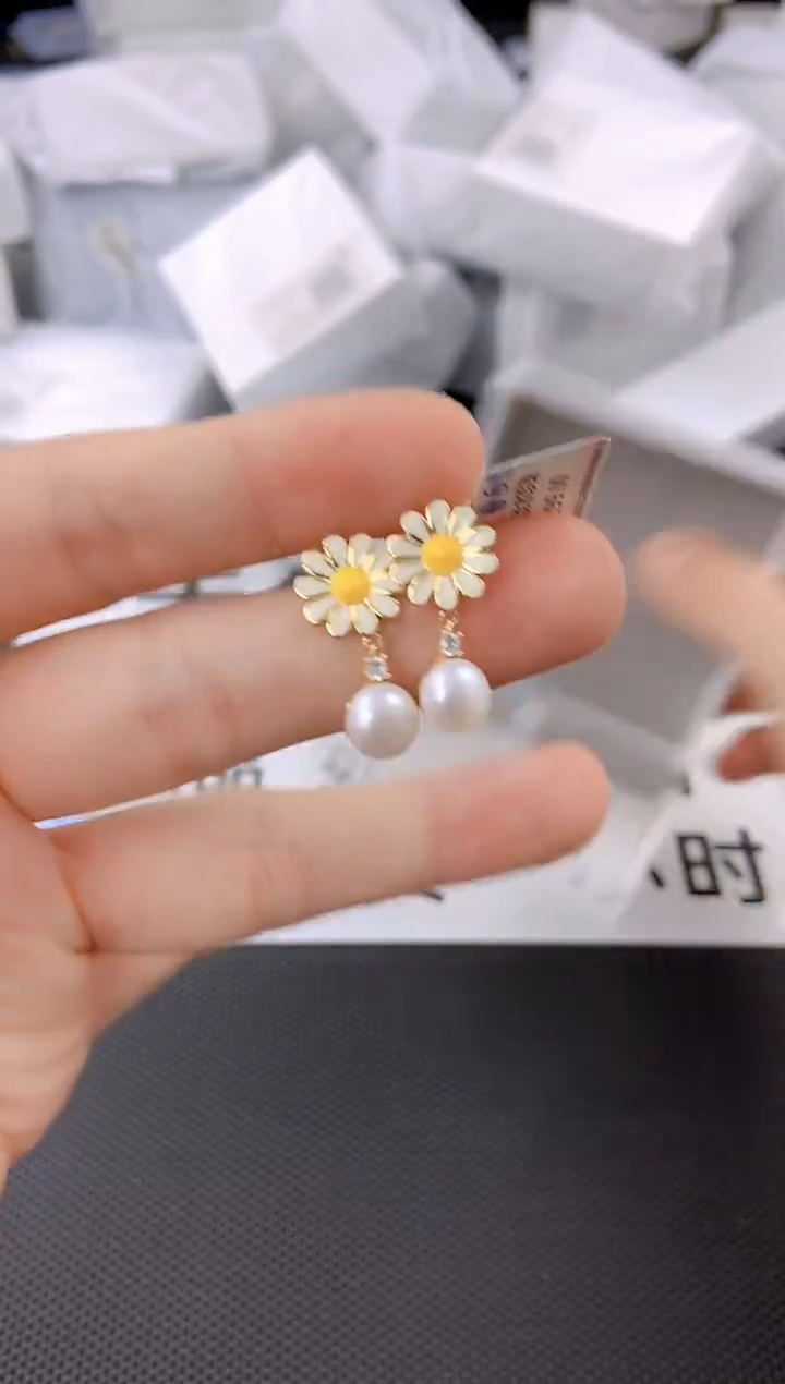 未镶嵌耳饰淡水珍珠ed1006