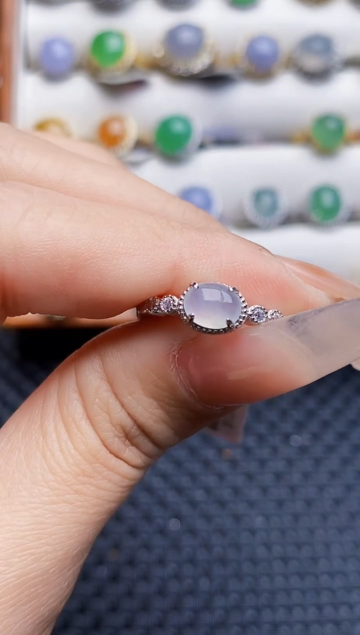 银S925镶嵌戒指翡翠1250