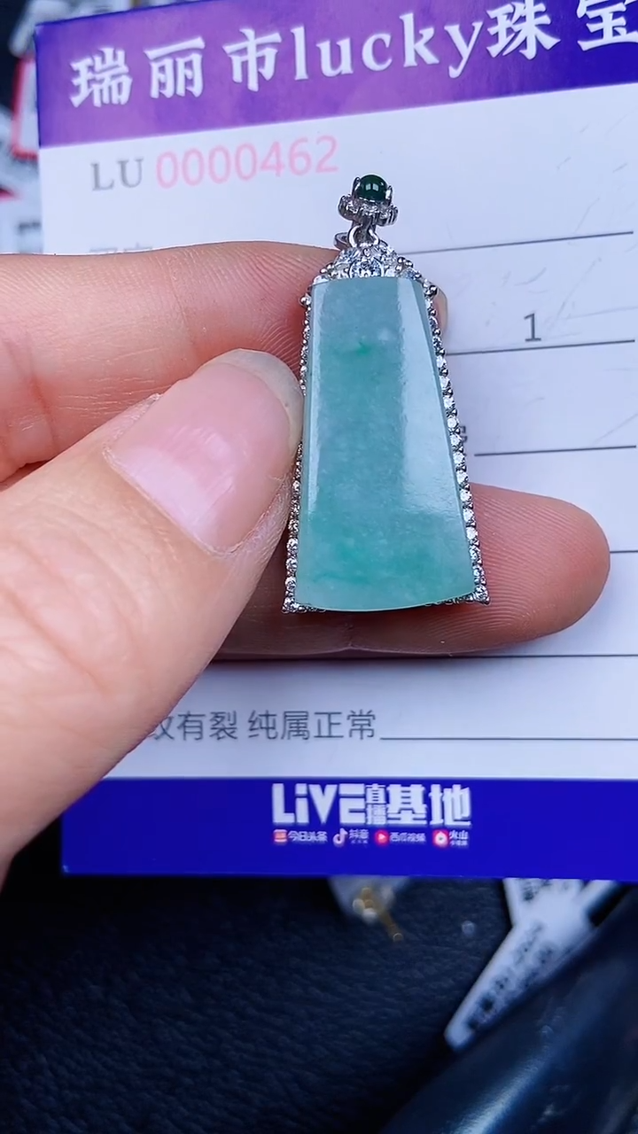 颈饰银S925镶嵌翡翠0462