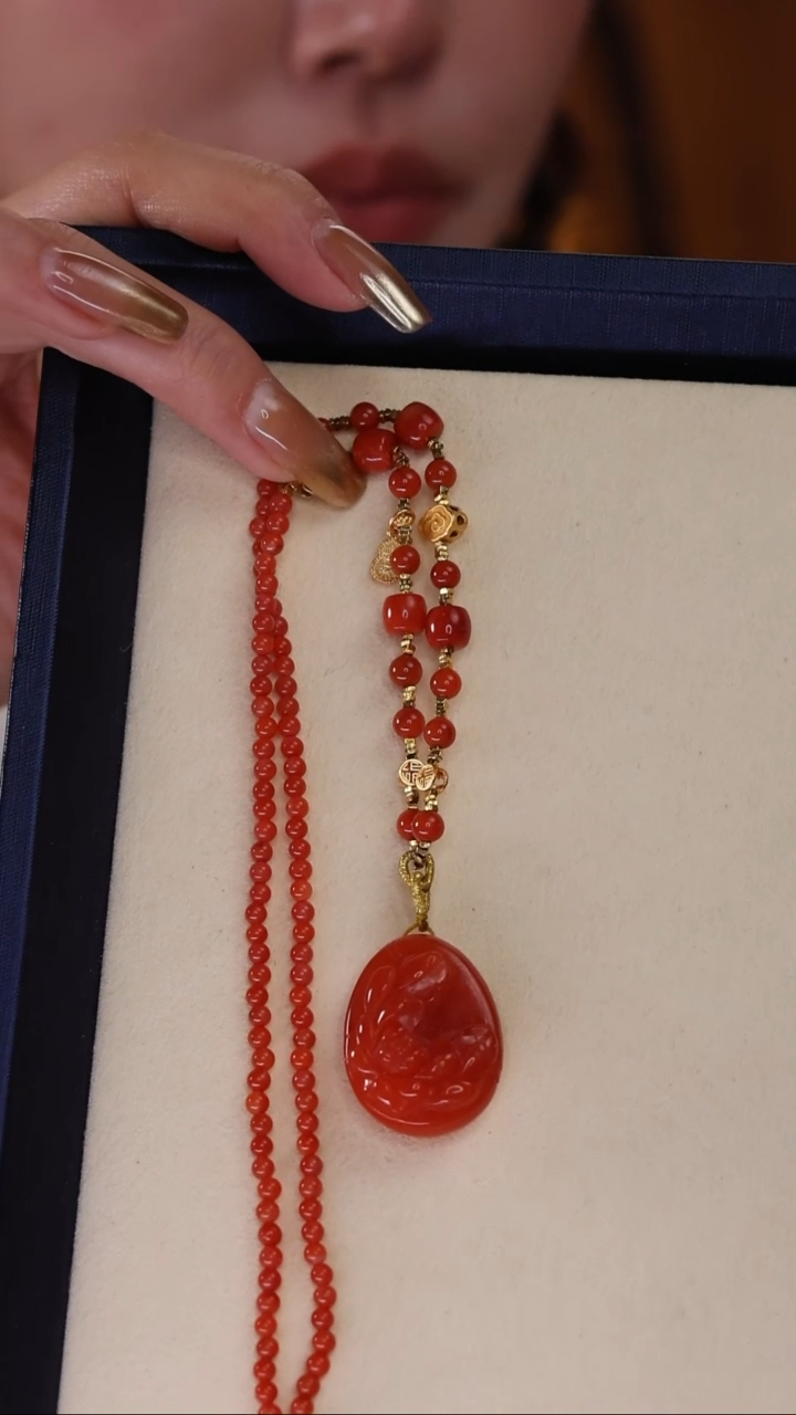 【闪购商品】南红玛瑙颈饰未镶嵌南红项链