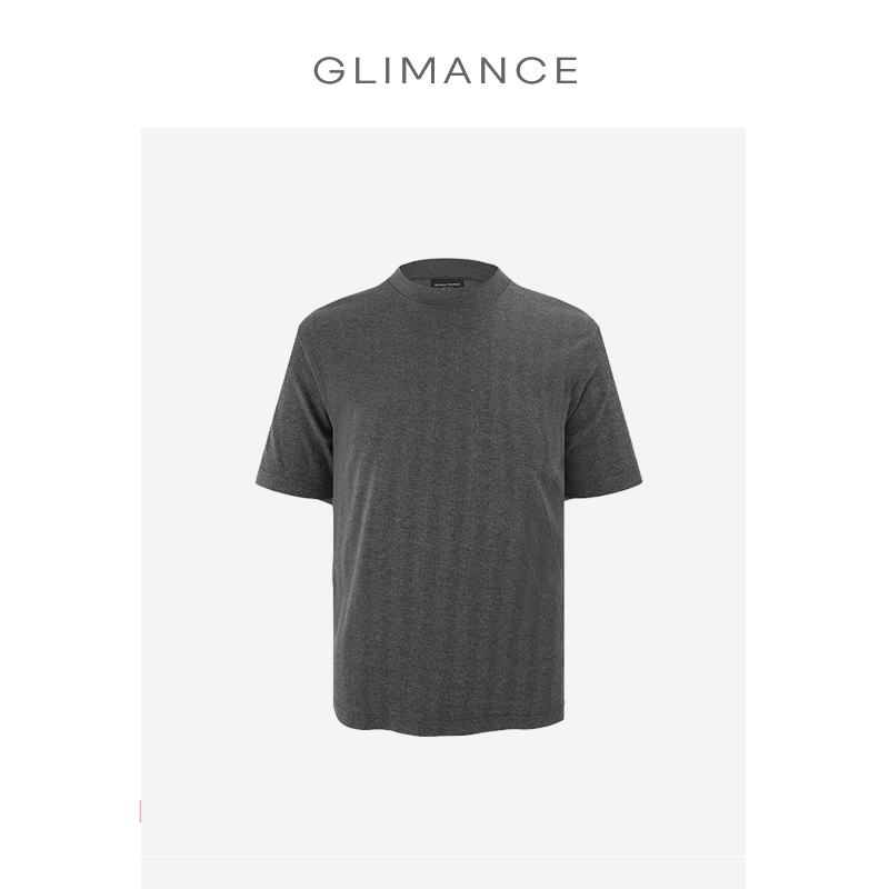 GLIMANCE（GLME）巴洛特提花肌理260G合体弹力短袖虚空垫肩剪裁