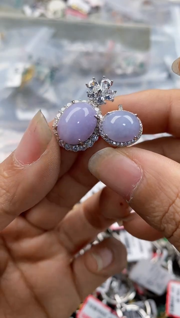 银S925镶嵌戒指翡翠555---7