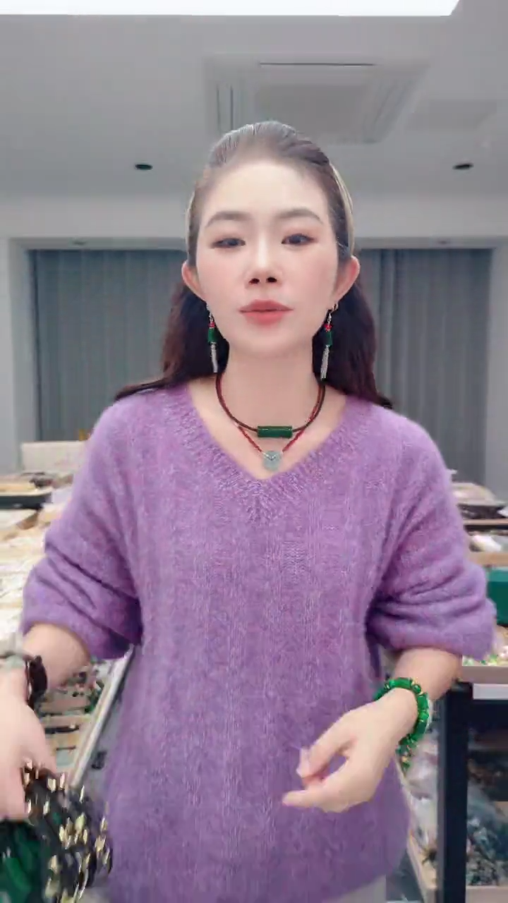 颈饰未镶嵌翡翠1234翡翠桶珠项链