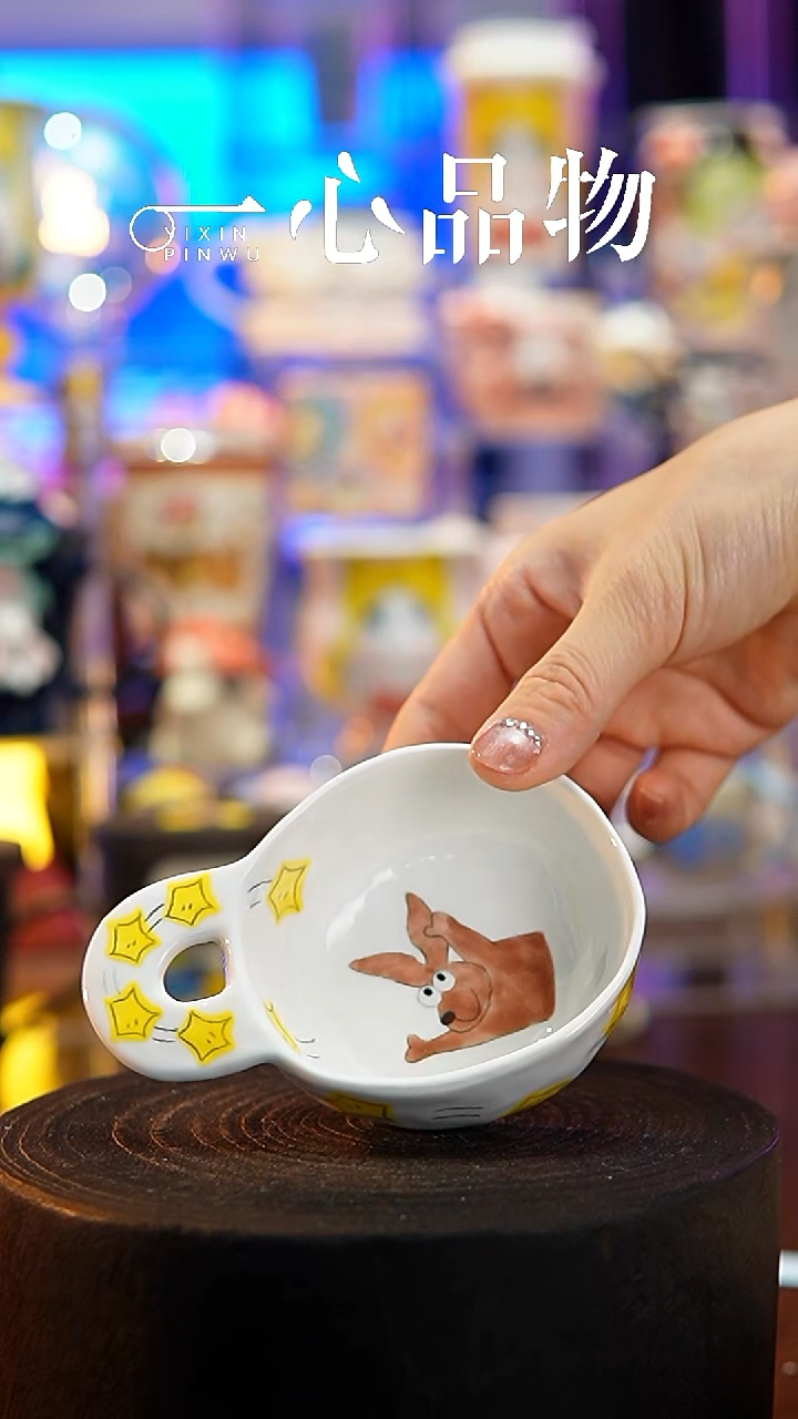 杯子瓷A308景德镇手工手绘杯子摆件