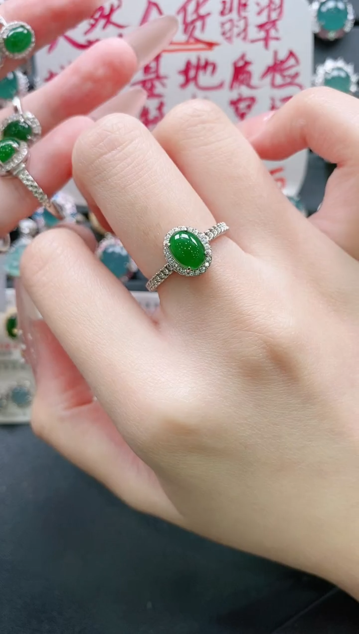 【闪购商品】翡翠戒指银S925镶嵌11111111
