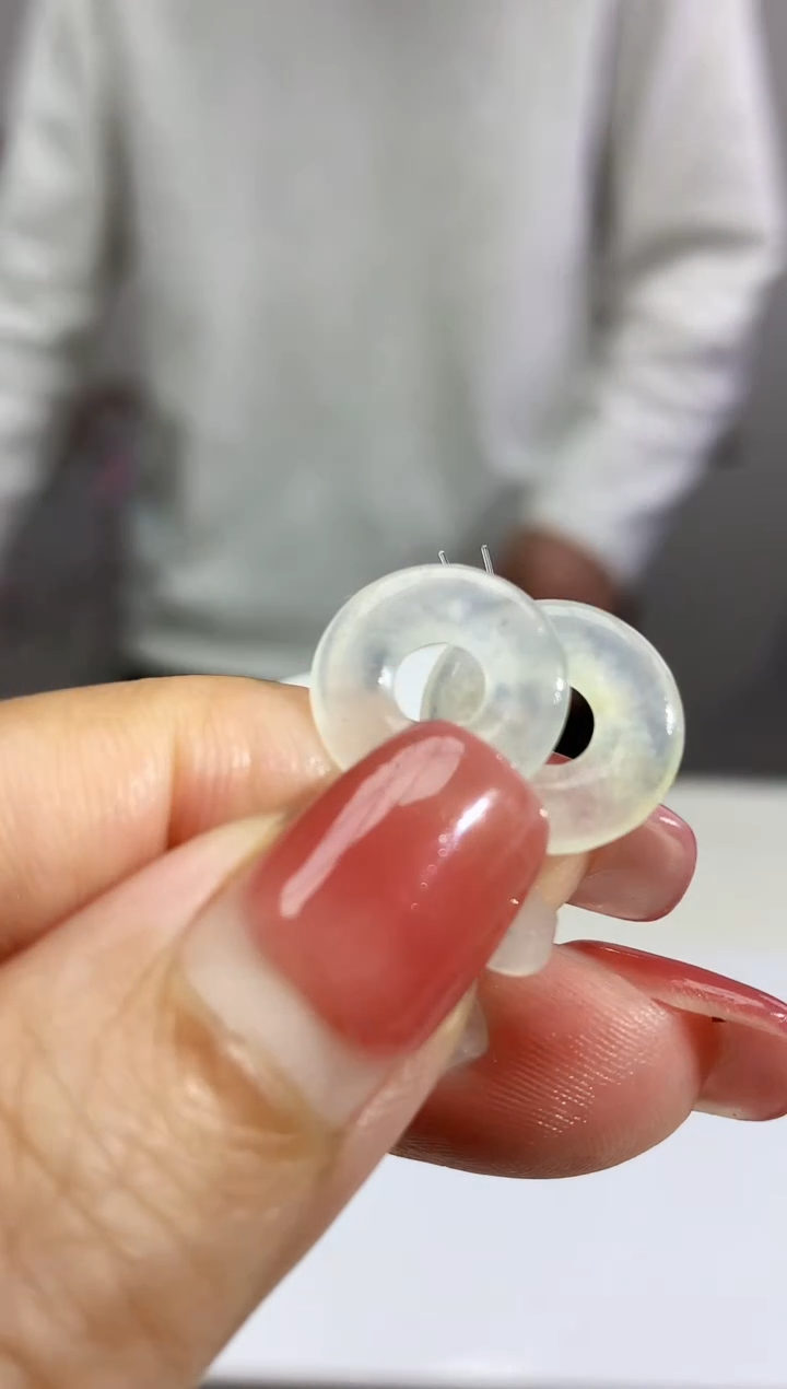 定制翡翠未镶嵌003xm-毛货耳环一对29