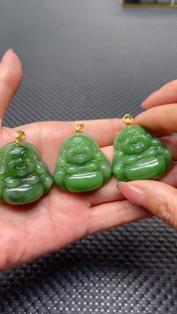 【闪购商品】和田玉吊坠18K金镶嵌多样性发1件