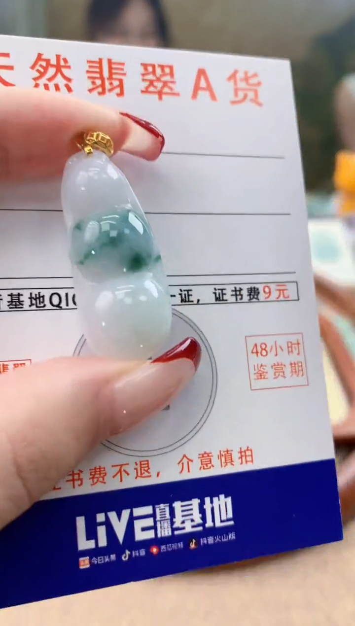 翡翠未镶嵌颈饰天然A货翡翠挂件