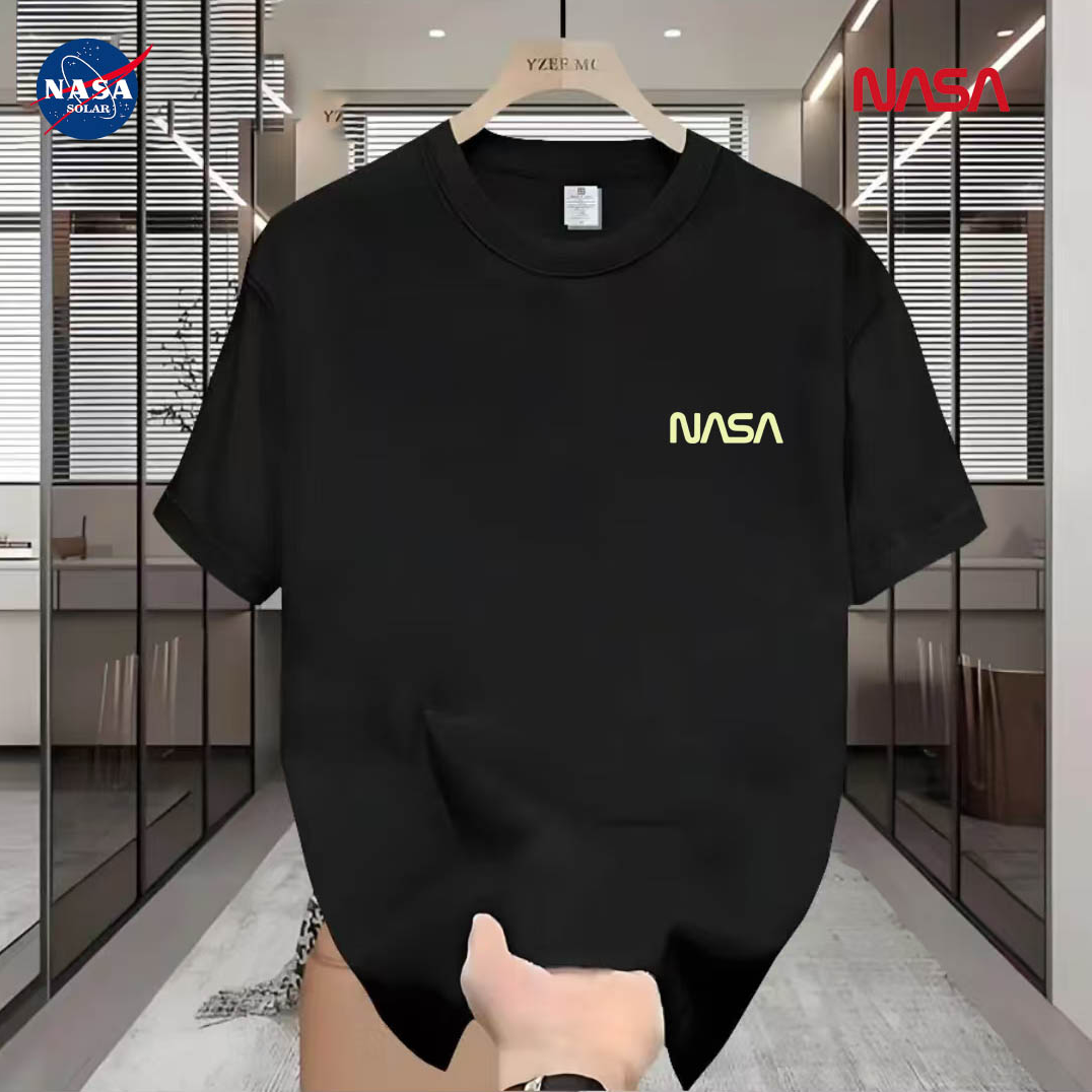 NASA联名纯棉夏季圆领短袖T恤微宽松时尚男女同款休闲百搭79