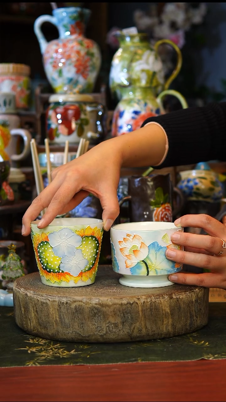 陶瓷136景德镇手工手绘釉下彩