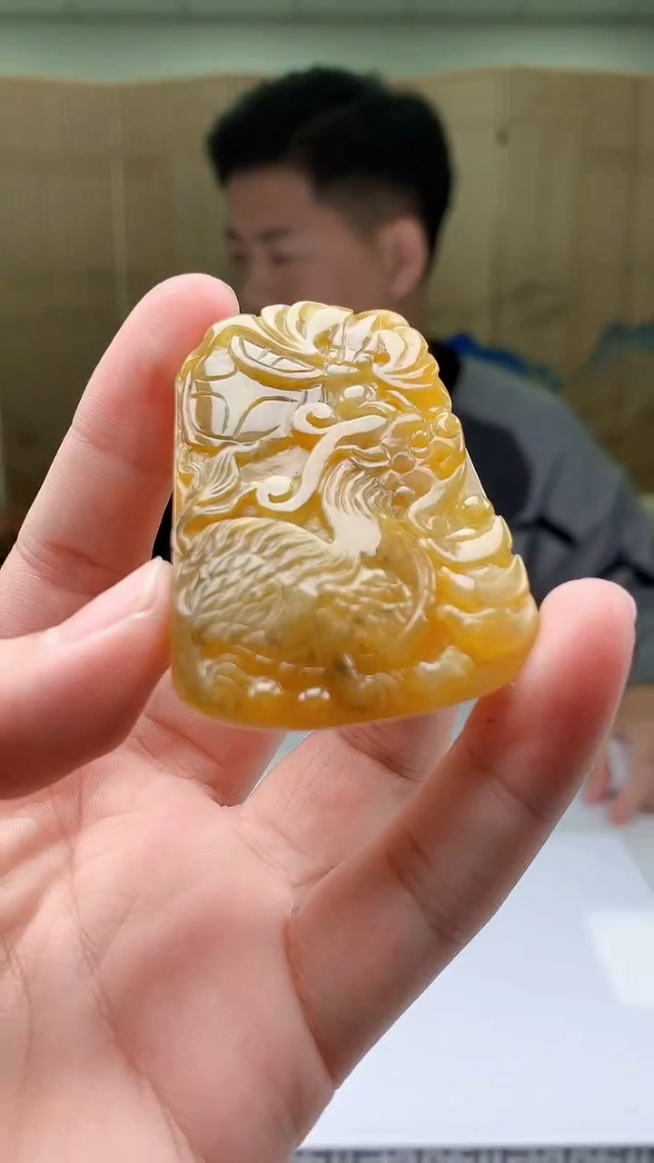 【闪购商品】定制翡翠未镶嵌4917bb-毛货挂件37