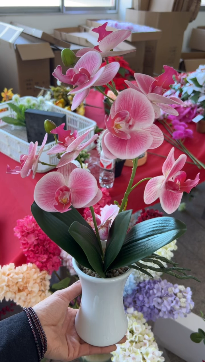 【闪购商品】仿真花束蝴蝶兰盆栽1盆