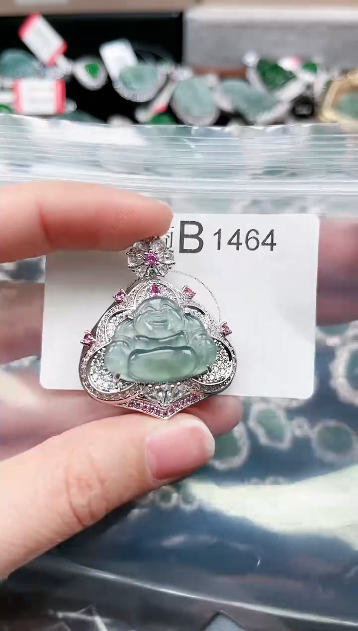 【闪购商品】翡翠颈饰未镶嵌1464赠皮绳