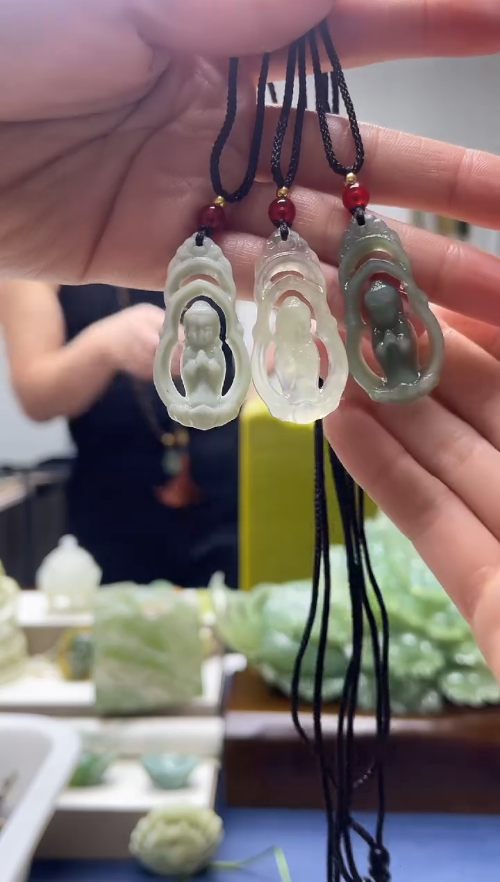 未镶嵌岫玉颈饰多样性发货 拍一发一