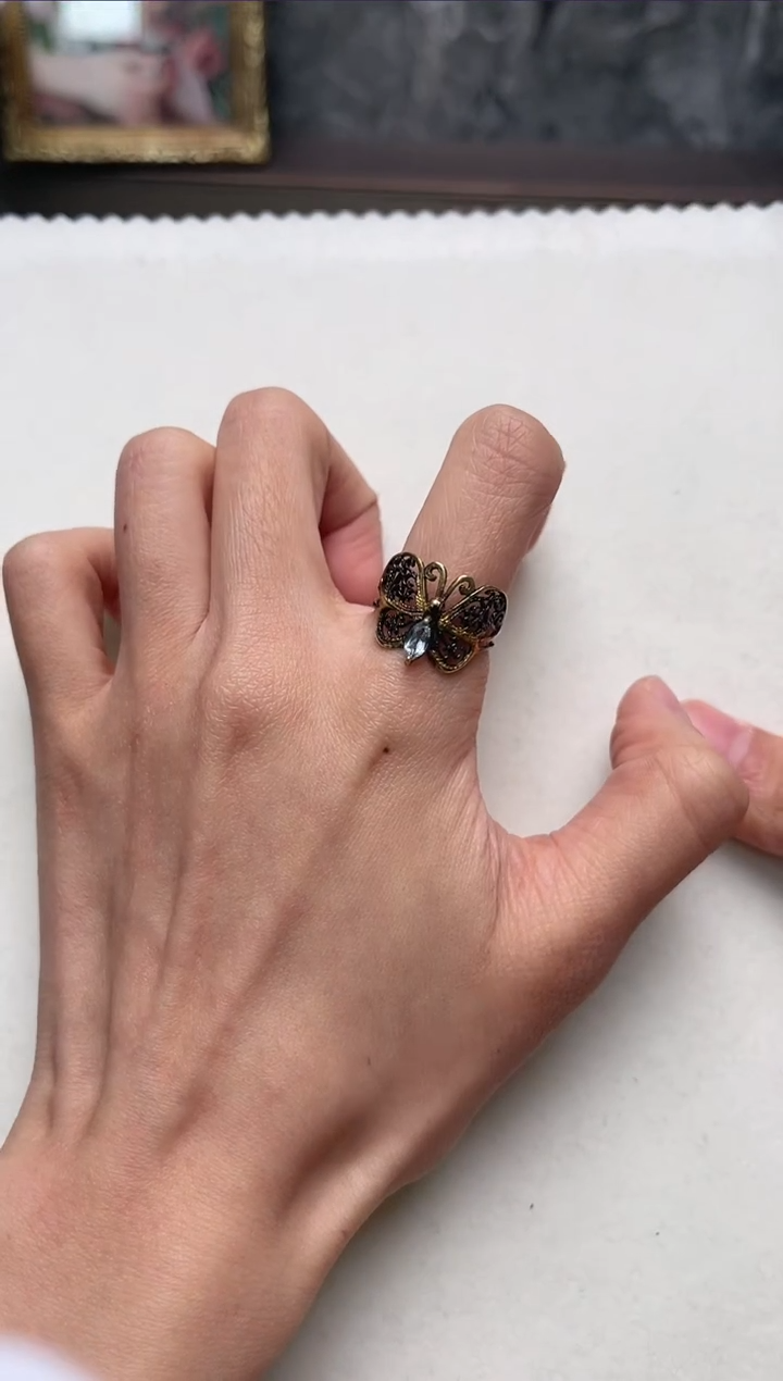 【闪购商品】托帕石戒指银S925镶嵌aj4802