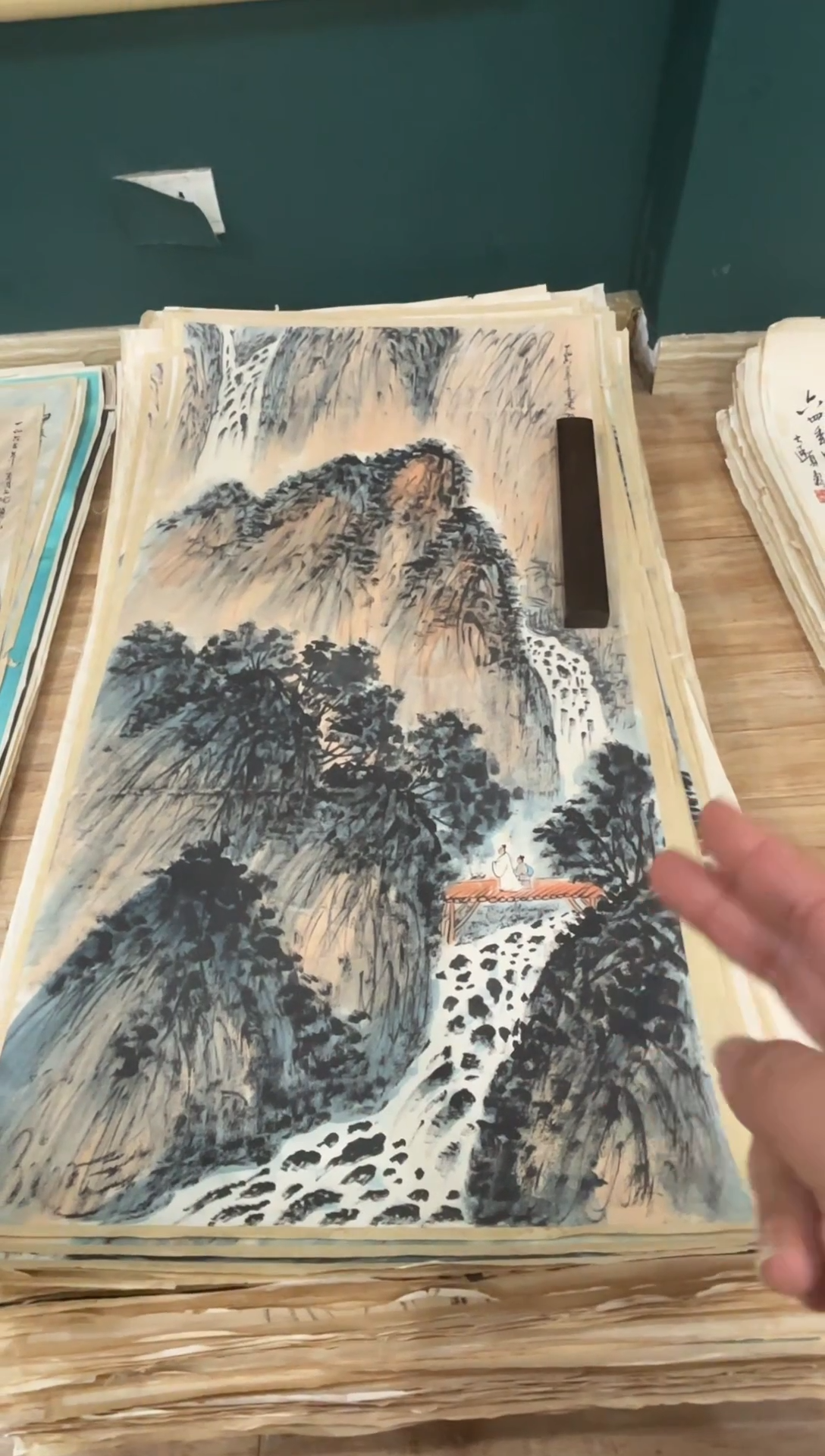 横款中式古典书画作品 