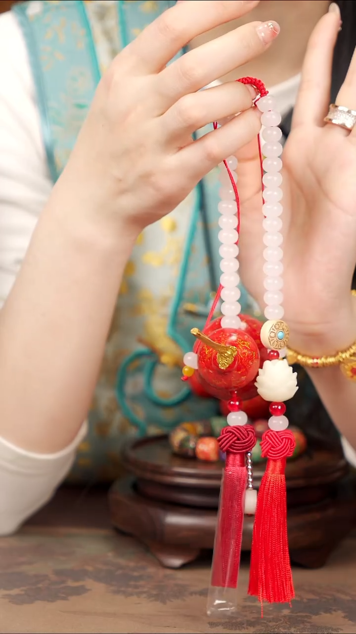 【闪购商品】65易林漂漆车挂手捻葫芦----168