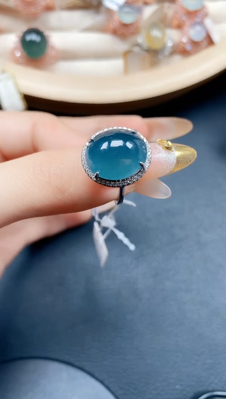 【闪购商品】翡翠戒指银S925镶嵌翡翠