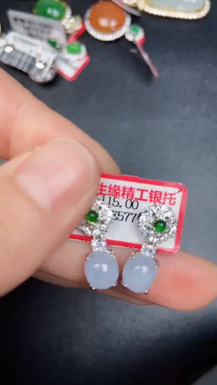 银S925镶嵌戒指翡翠2500