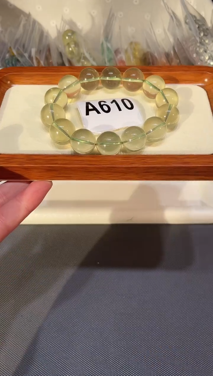 未镶嵌手链水晶A610 青柠 16