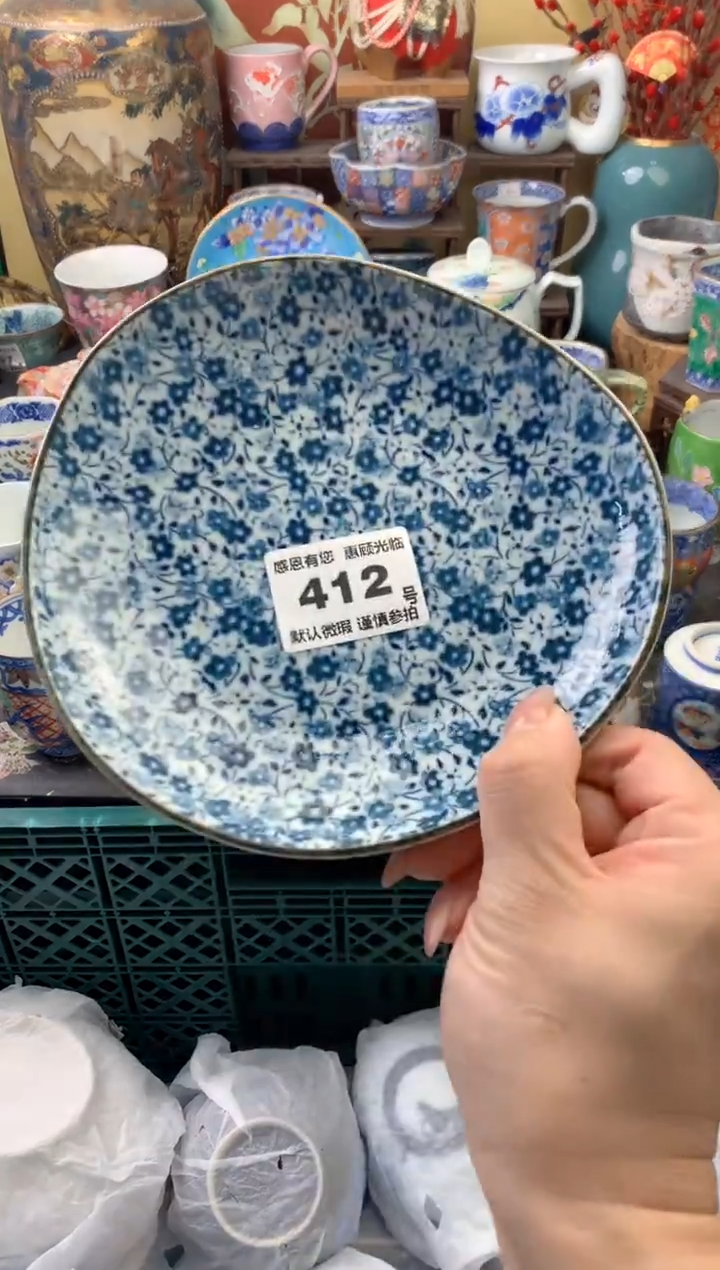 瓷片蛇*412号六六工艺品瓷器