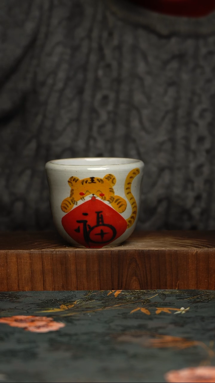 瓷片釉下彩手工手绘同款陶器