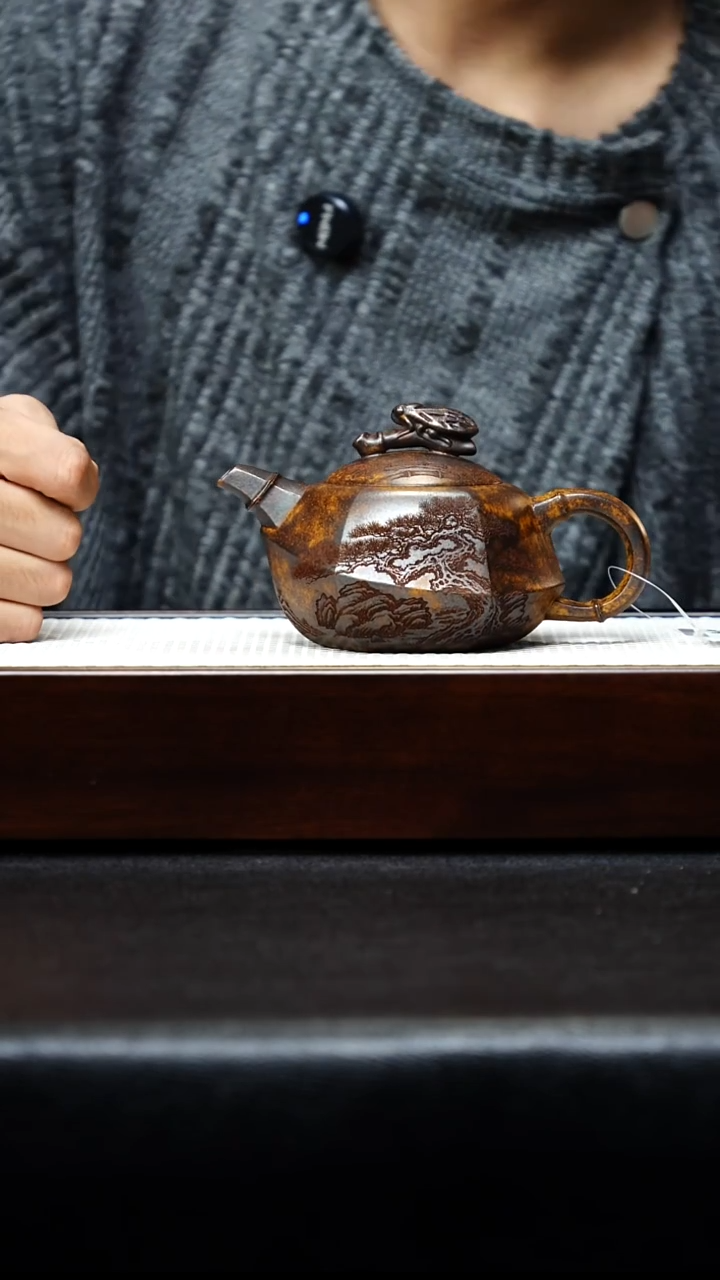 茶杯紫砂宜兴紫砂 知足常乐 龙骨金砂 李雨瑶 h176